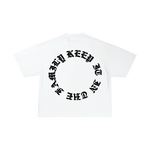 White Logo Tee